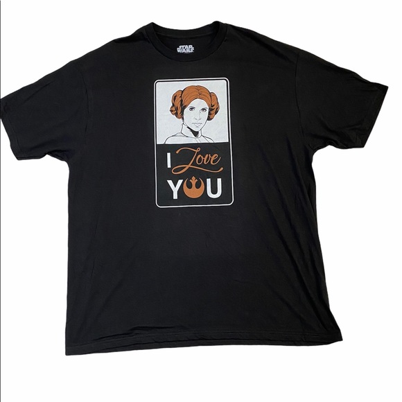 New Star Wars I Love You Princess Leia T-shirt XXL